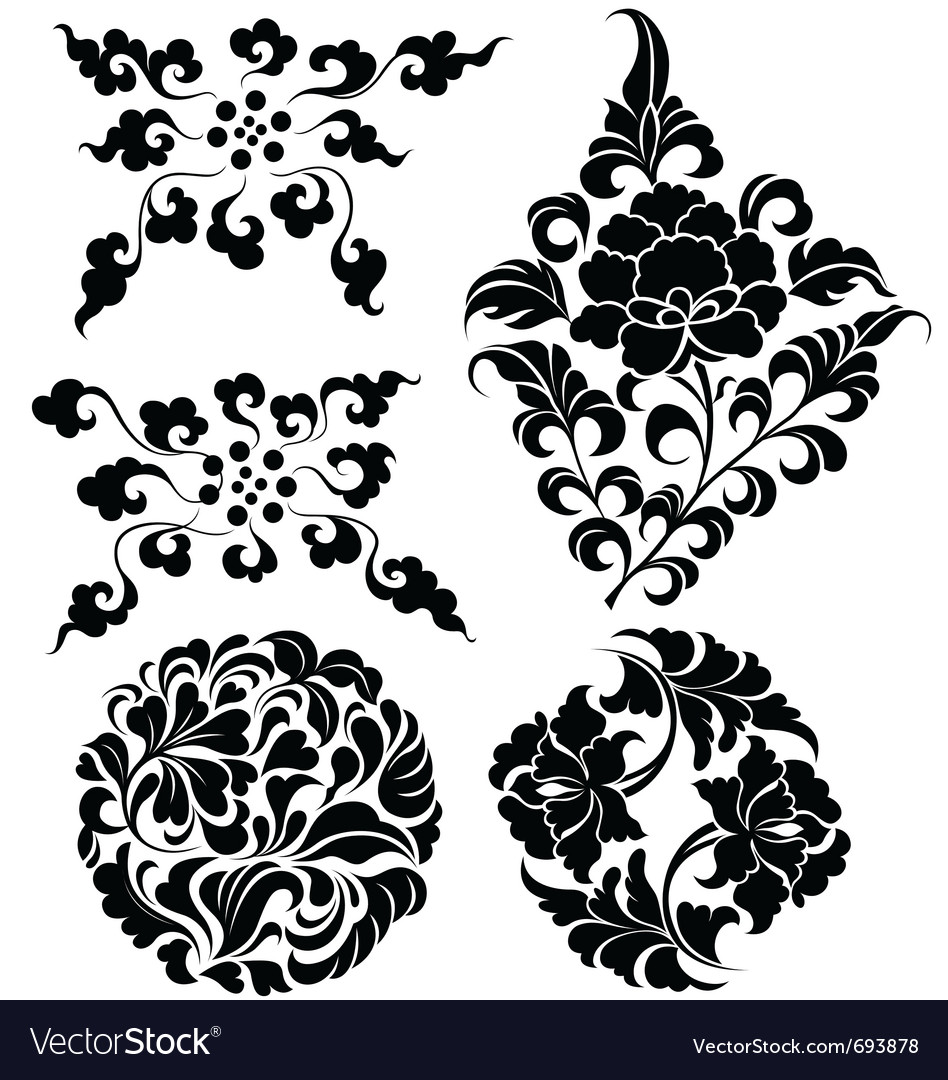 Flower element Royalty Free Vector Image - VectorStock