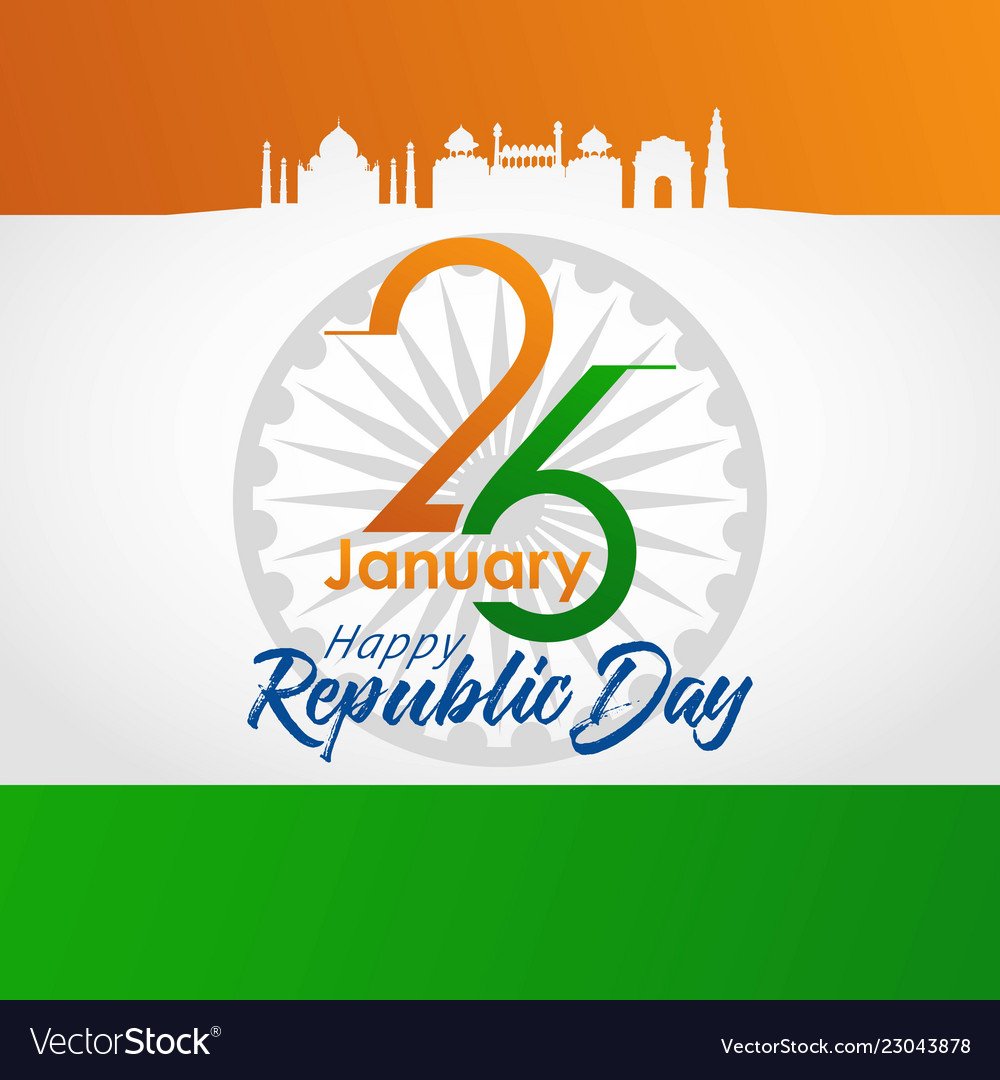 Indian Republic Day 26 January Royalty Free Vector Image