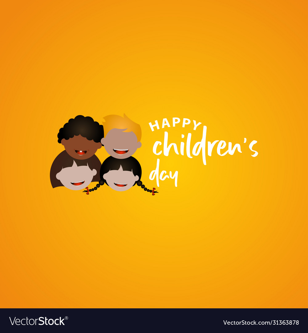 International children day happy Royalty Free Vector Image