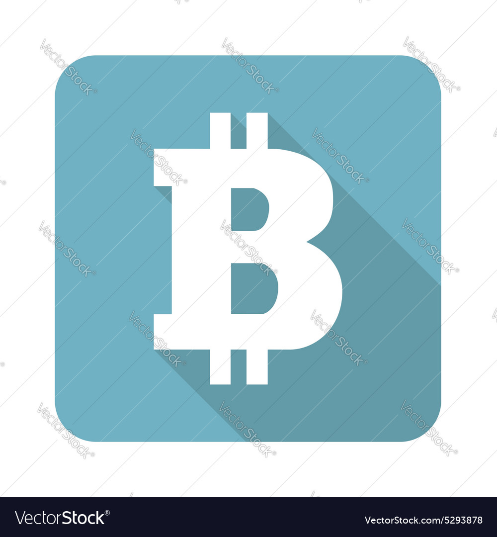 Square bitcoin icon Royalty Free Vector Image - VectorStock