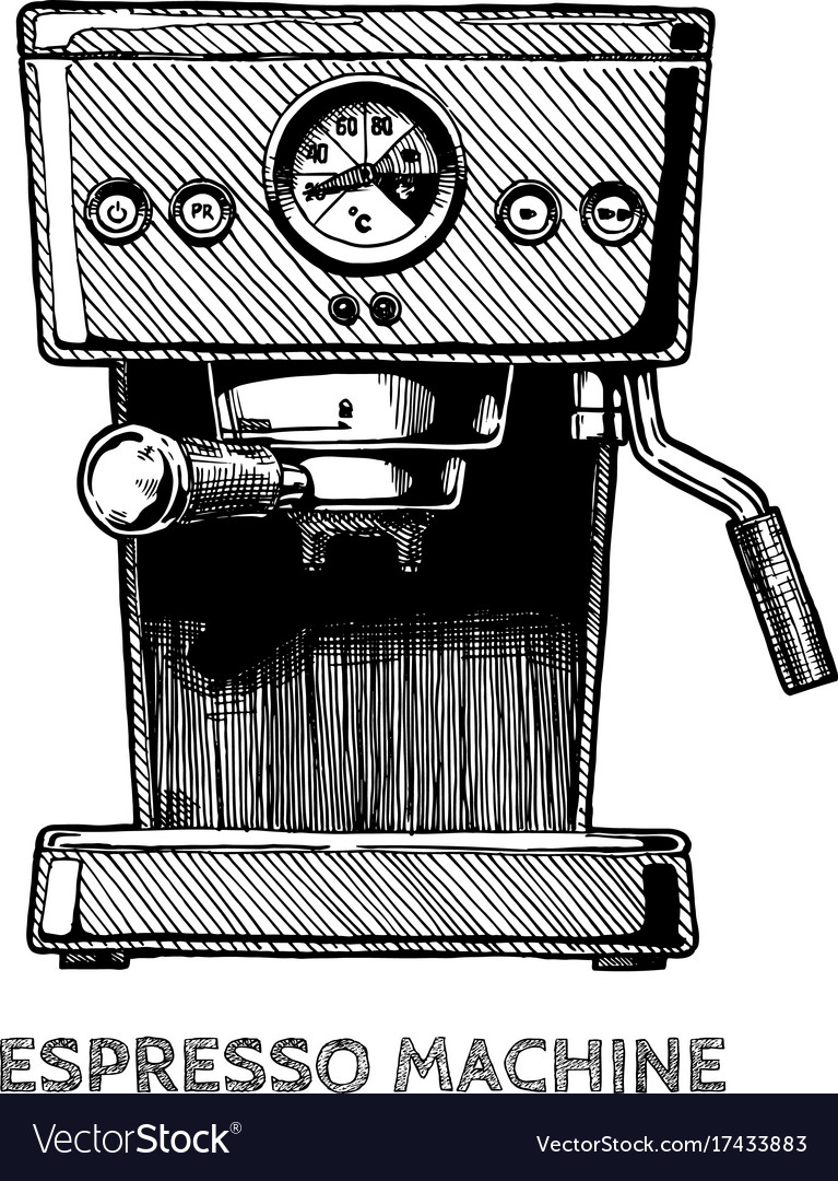 Download Coffee machine Royalty Free Vector Image - VectorStock