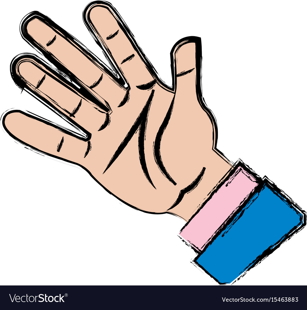 Male palm hand gesture business icon