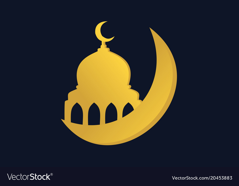 Mosque islamic logo Royalty Free Vector Image - VectorStock