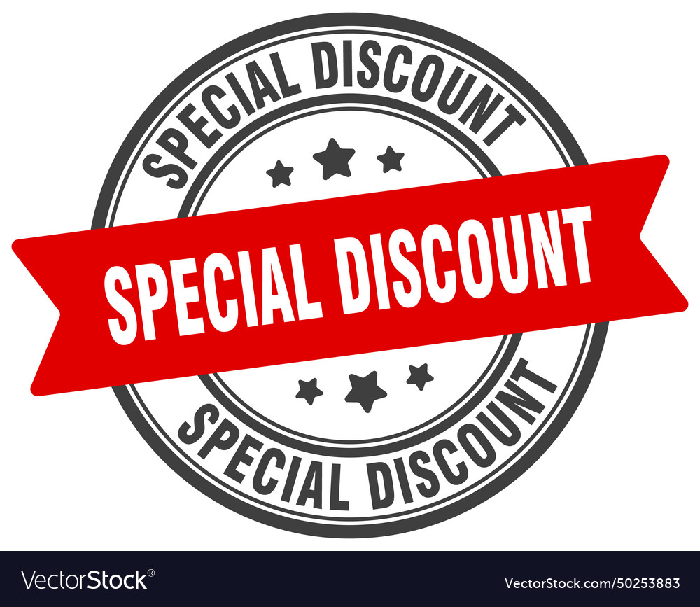 Special discount stamp label