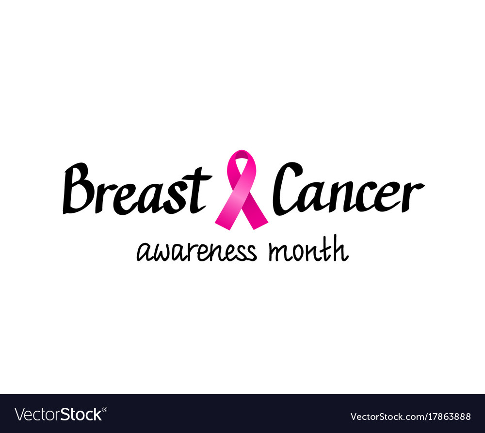 Breast cancer awareness month pink ribbon Vector Image