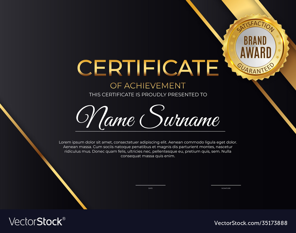 Certificate diploma template background Royalty Free Vector