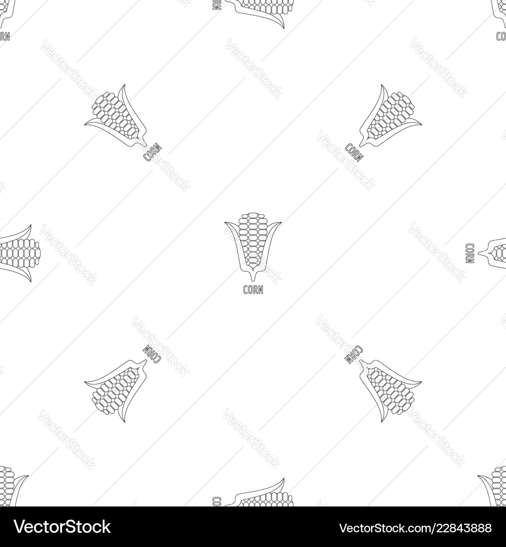 Corn pattern seamless Royalty Free Vector Image