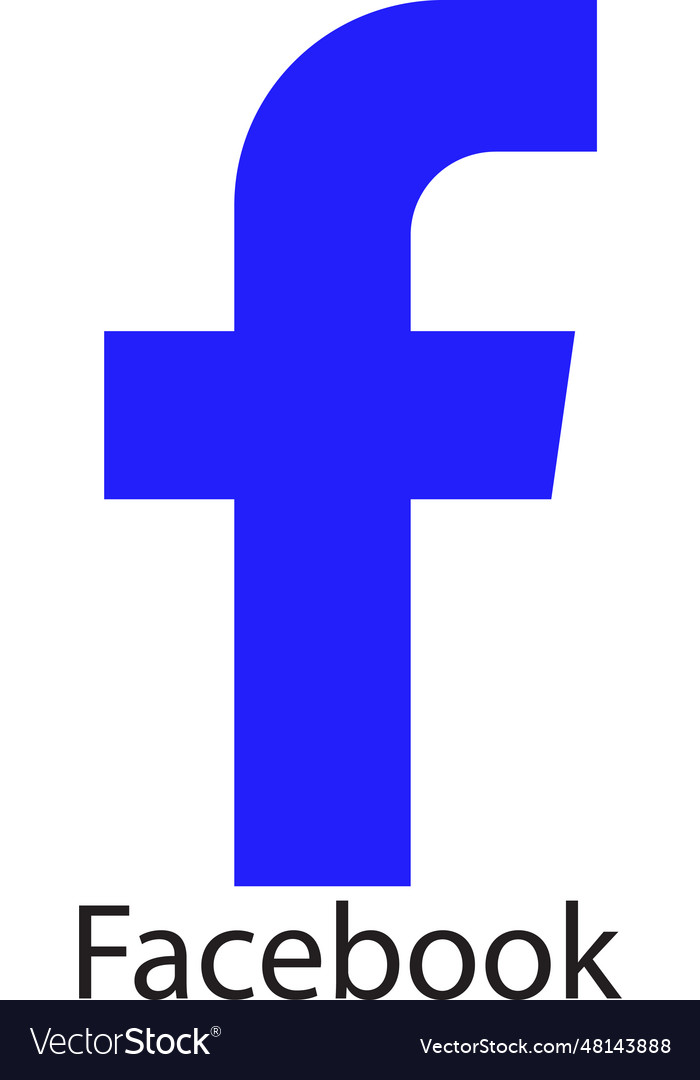 Facebook logo set isolated on white background Vector Image