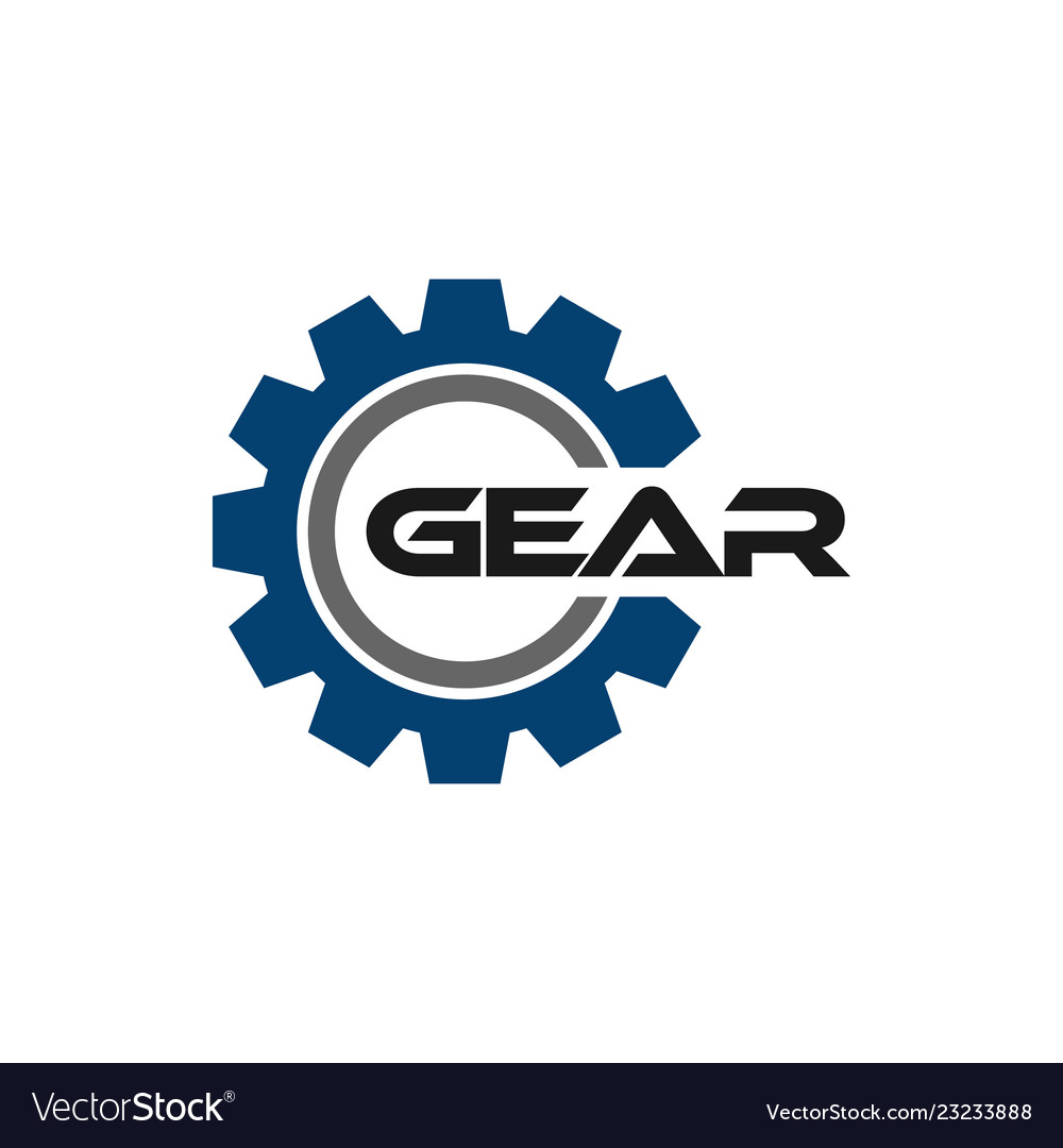 Gear graphic design template Royalty Free Vector Image