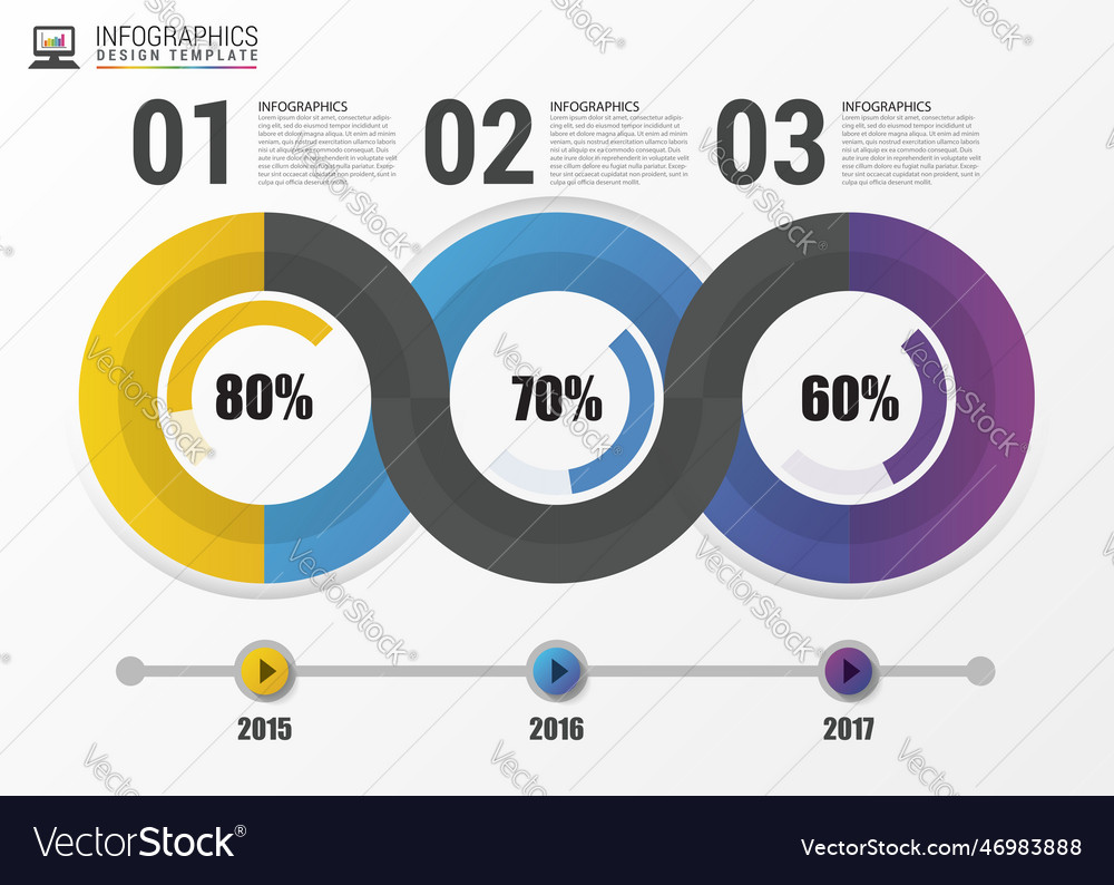 Infographic design with 3 options business concept