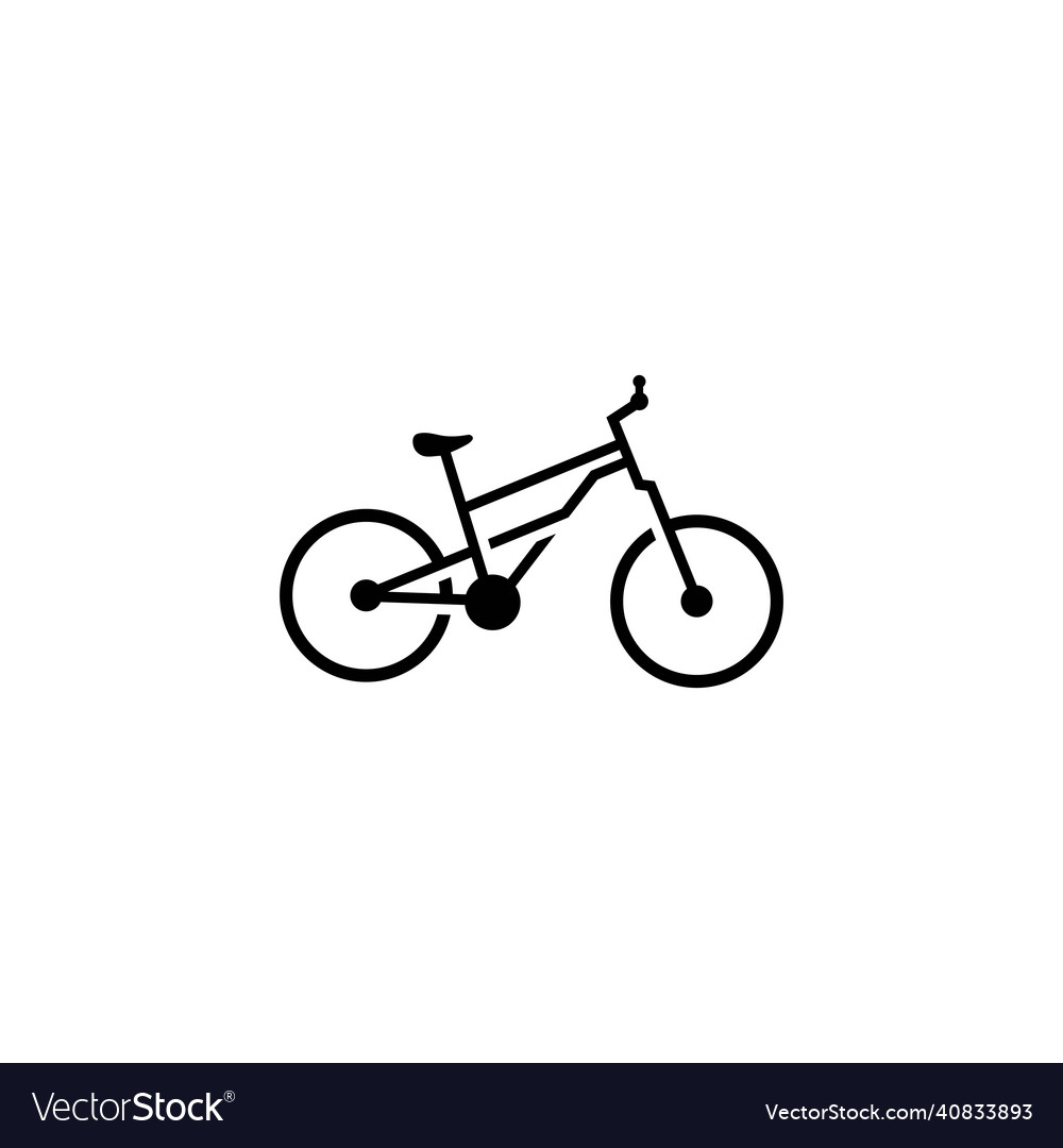 Bicycle icon logo on white Royalty Free Vector Image