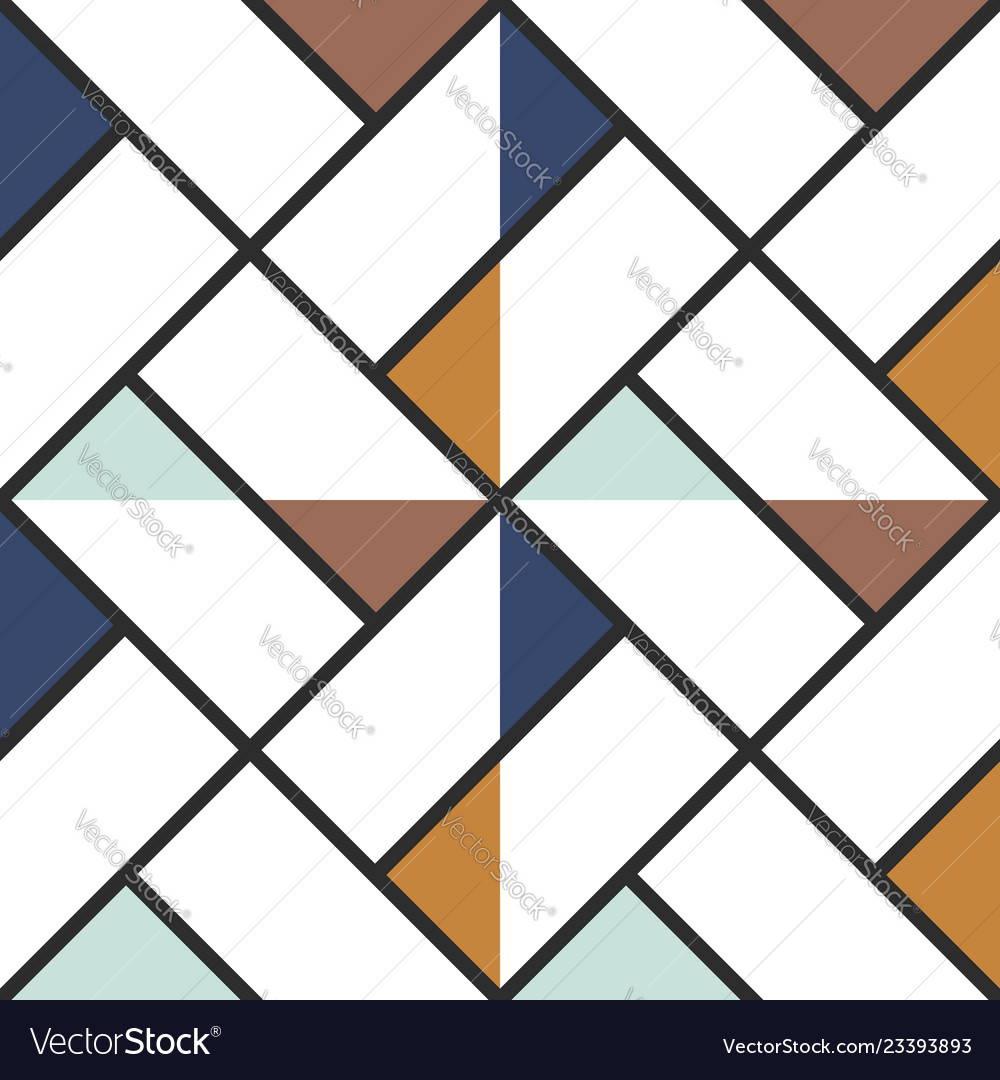 Checkered Floor Tile Abstract Colored Triangles Vector Image Checkered Floor Tile Abstract Colored