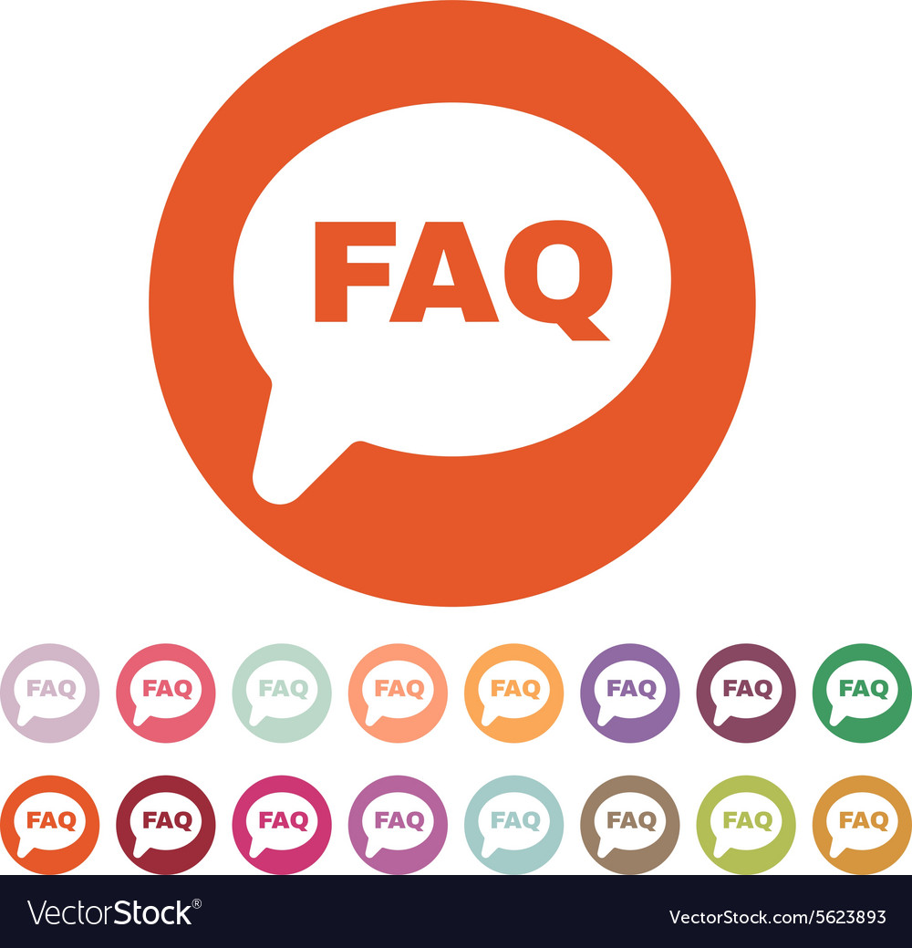 Faq speech bubble icon help symbol flat Royalty Free Vector