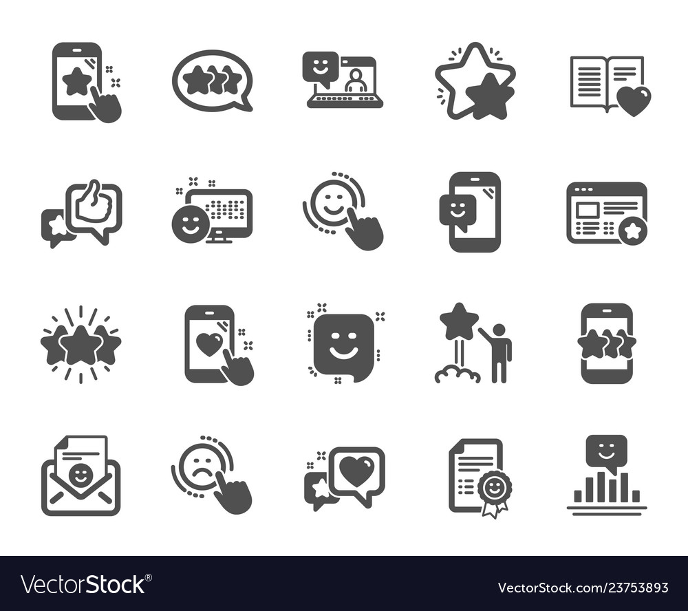 Feedback icons set of user opinion customer