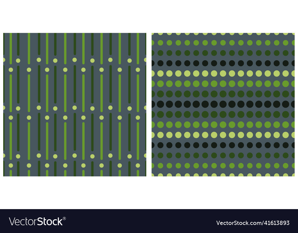 Lines and circles in a green pastel palette