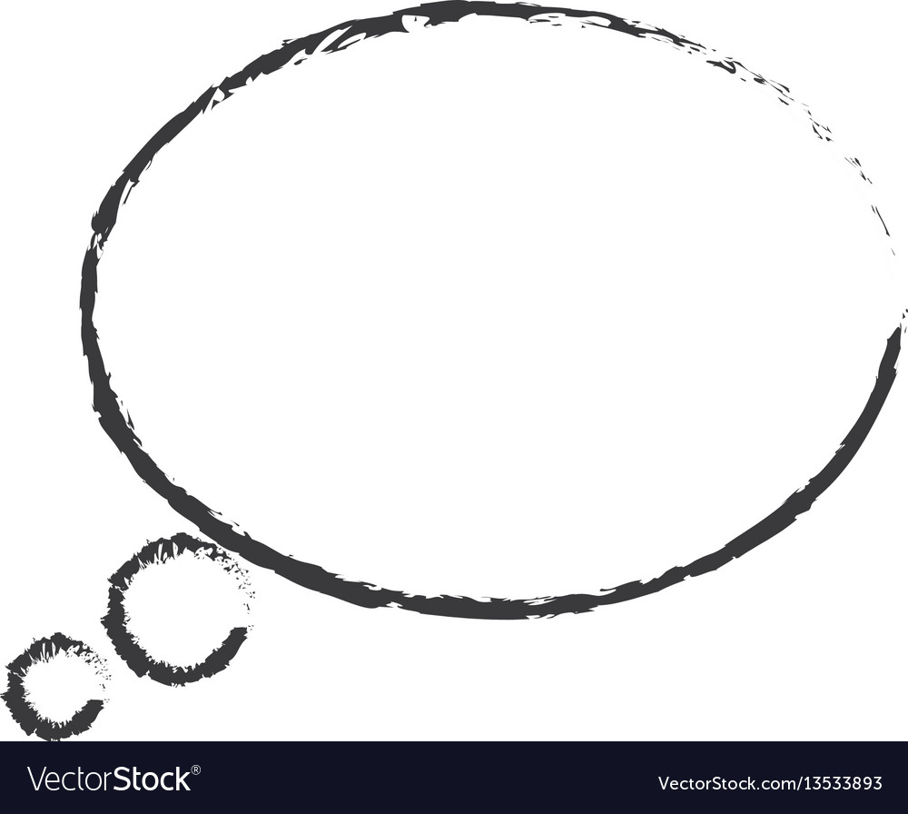 Sketch bubble speech oval shape