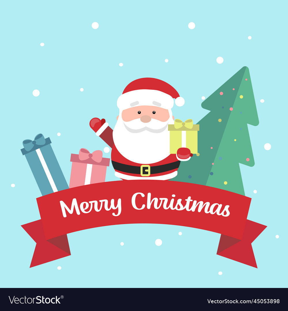 Merry christmas greetings from santa Royalty Free Vector