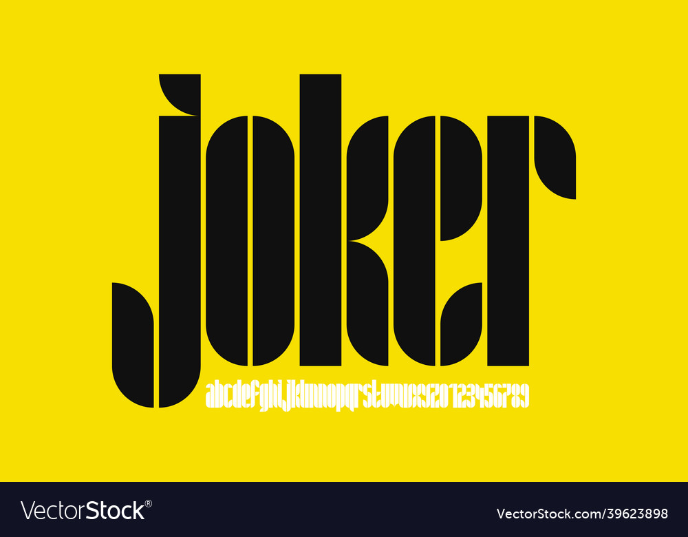 Modern lowercase condensed style font design vector image Modern lowercase condensed style font design