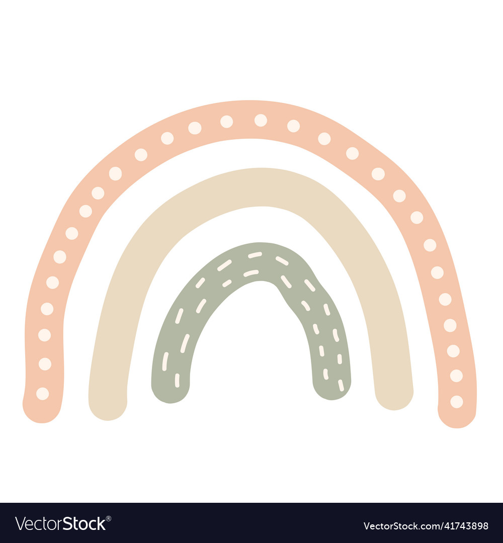 Rainbow element hand drawn cute pastel color