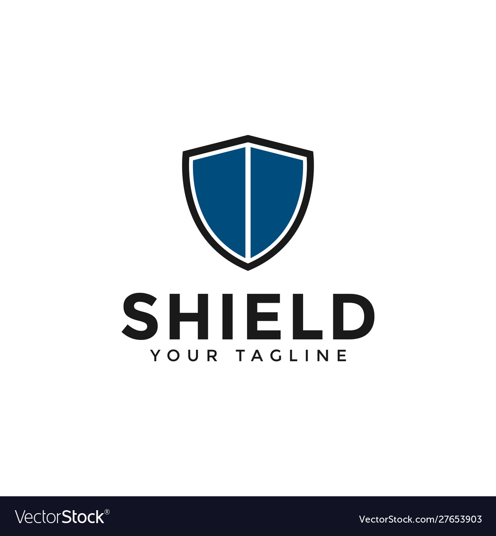 Abstract shield security defense protector logo Vector Image