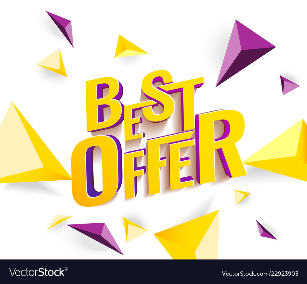 Best offer 3d text