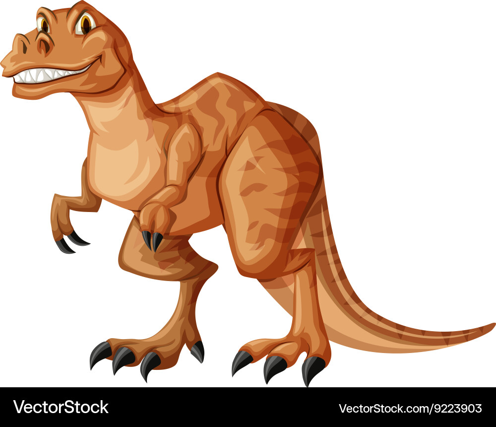 Dinosaur with sharp teeth Royalty Free Vector Image