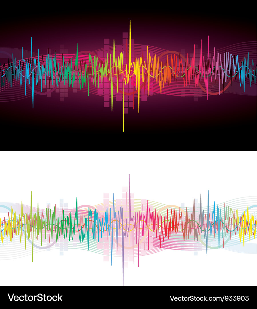 Rainbow waves Royalty Free Vector Image - VectorStock
