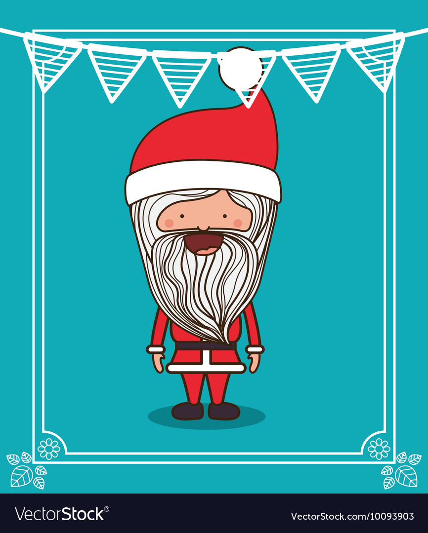 Santa claus cute frame character icon