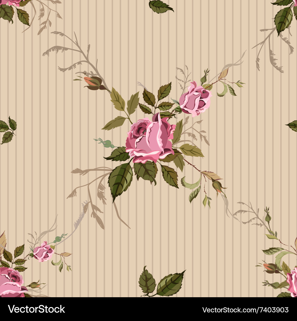 Seamless pattern with roses Royalty Free Vector Image