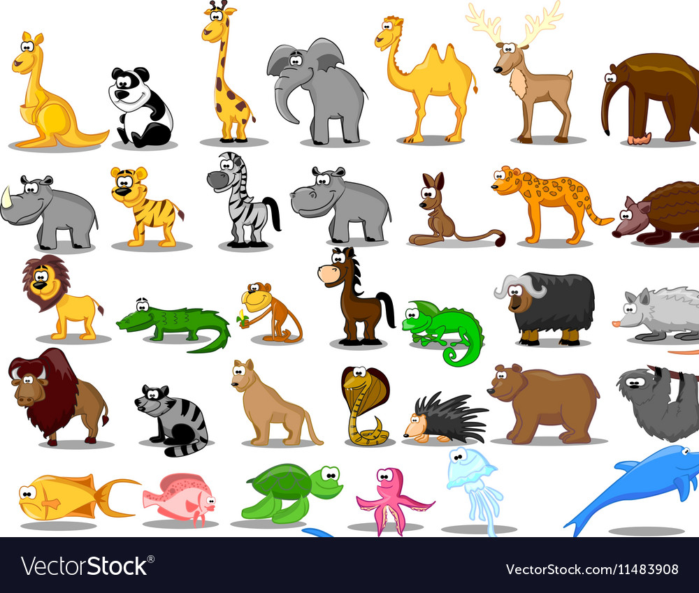 Animal icon set Royalty Free Vector Image - VectorStock