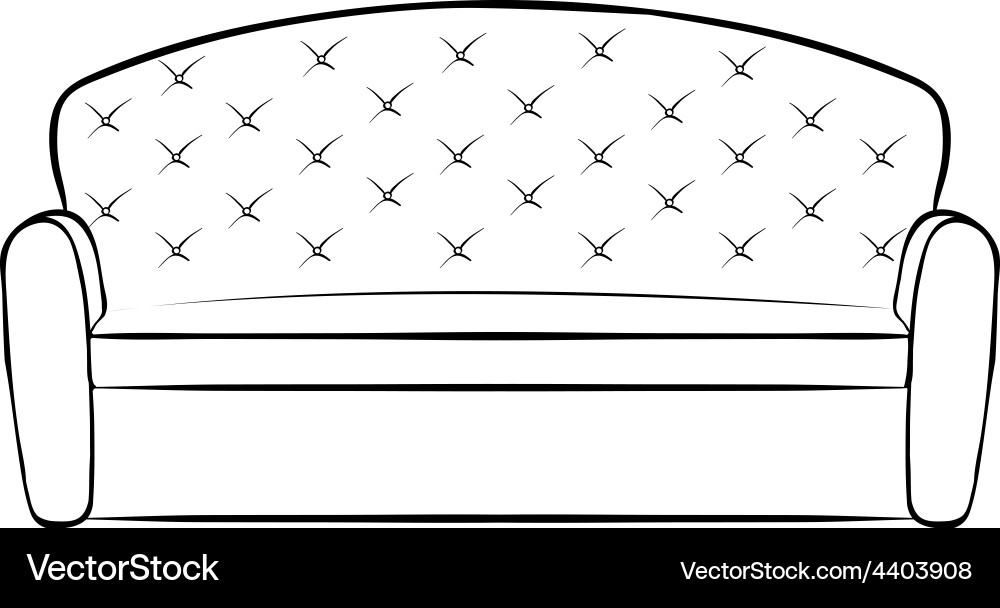 Big sofa Royalty Free Vector Image - VectorStock