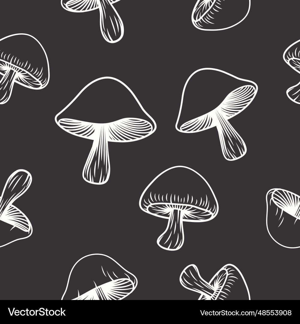 Black and white seamless pattern with hand Vector Image