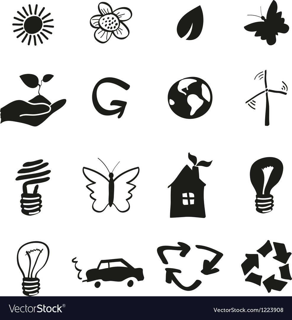 Ecology and recycle icons