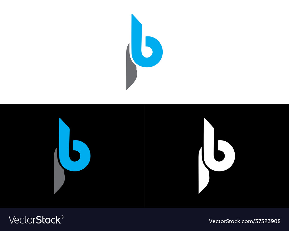 Initial letter bp logo or icon design image Vector Image