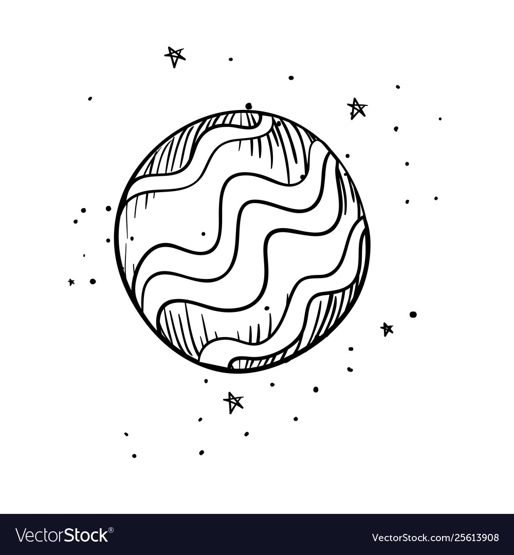 Planet solar system isolated icon Royalty Free Vector Image