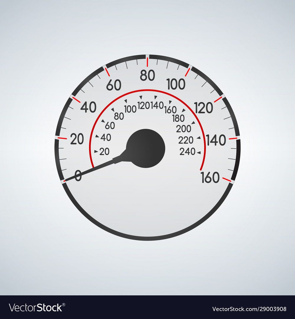 Realistic car speedometer interface dashboard