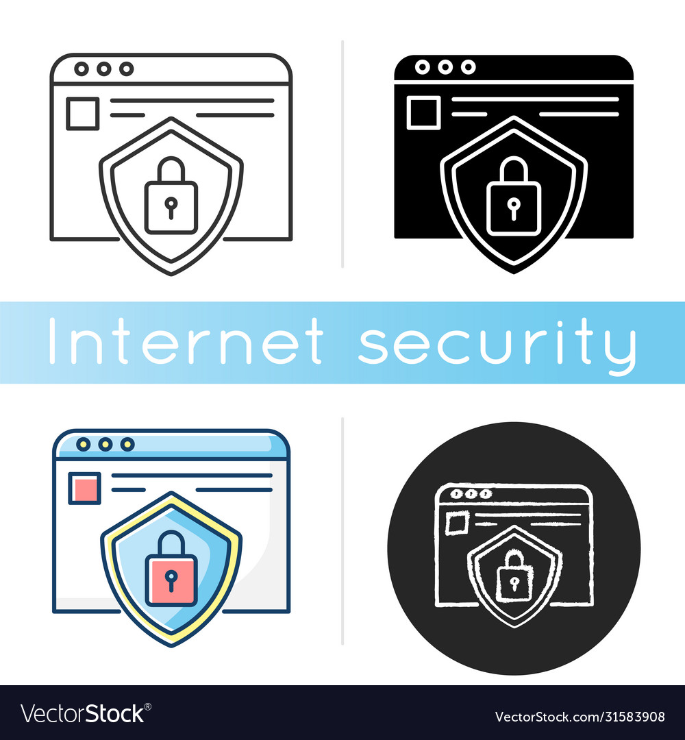 Social network account security icon Royalty Free Vector