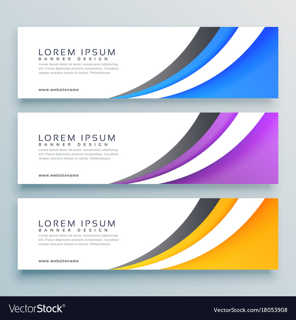 Stylish headers banner design Royalty Free Vector Image