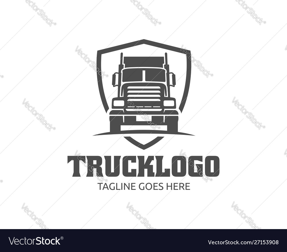 Truck logo template perfect for cargo delivery Vector Image