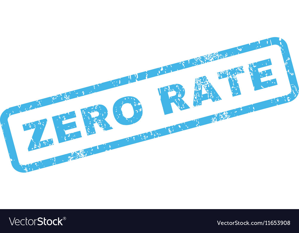 Zero rate rubber stamp Royalty Free Vector Image