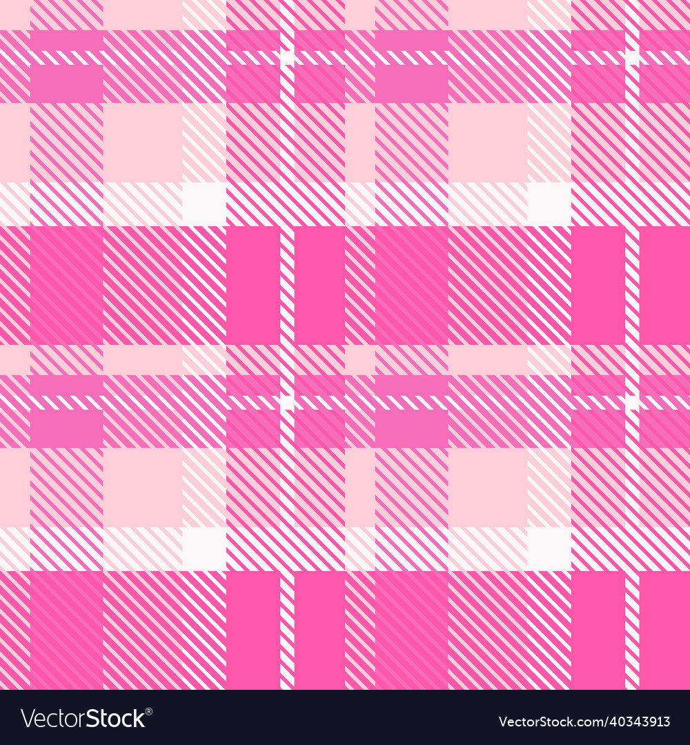 Girly pink seamless plaid pattern gingham Vector Image