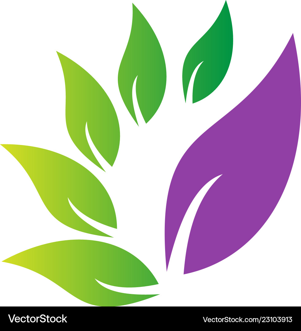 Green leaf abstract logo Royalty Free Vector Image