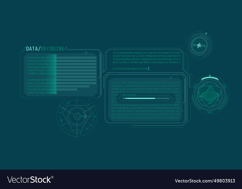 Interface for decoding satellite data about an Vector Image