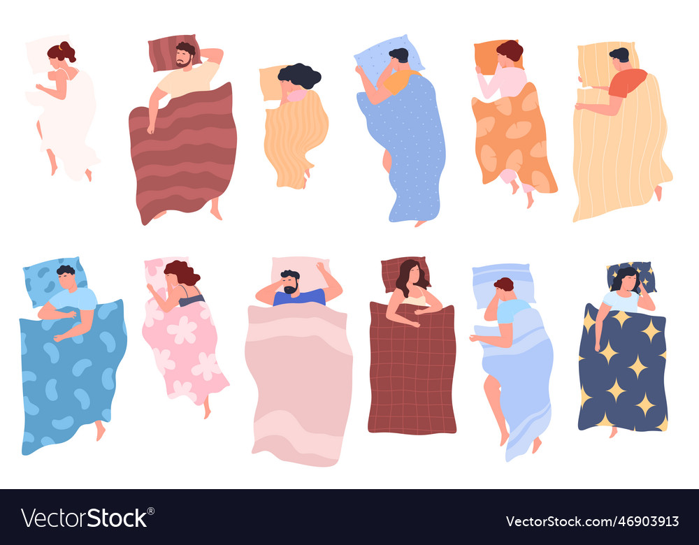 Men and women covered with blankets sleep