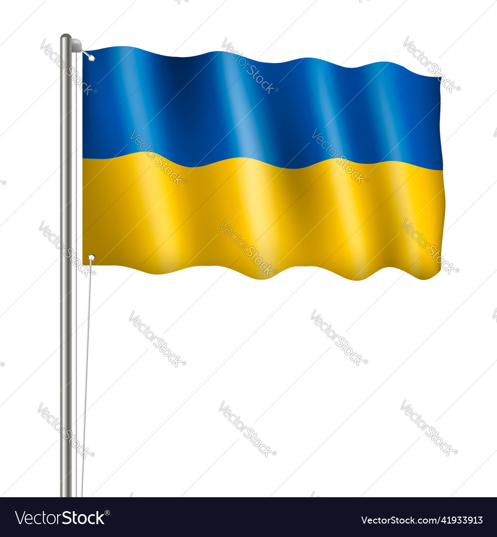 Realistic ukraine waving flag template of ukraine Vector Image