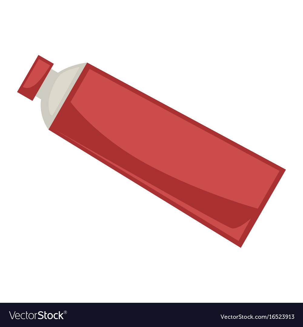 Red Tube With Cap Royalty Free Vector Image Vectorstock