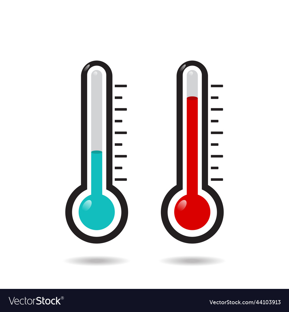 Thermometer icon set Royalty Free Vector Image