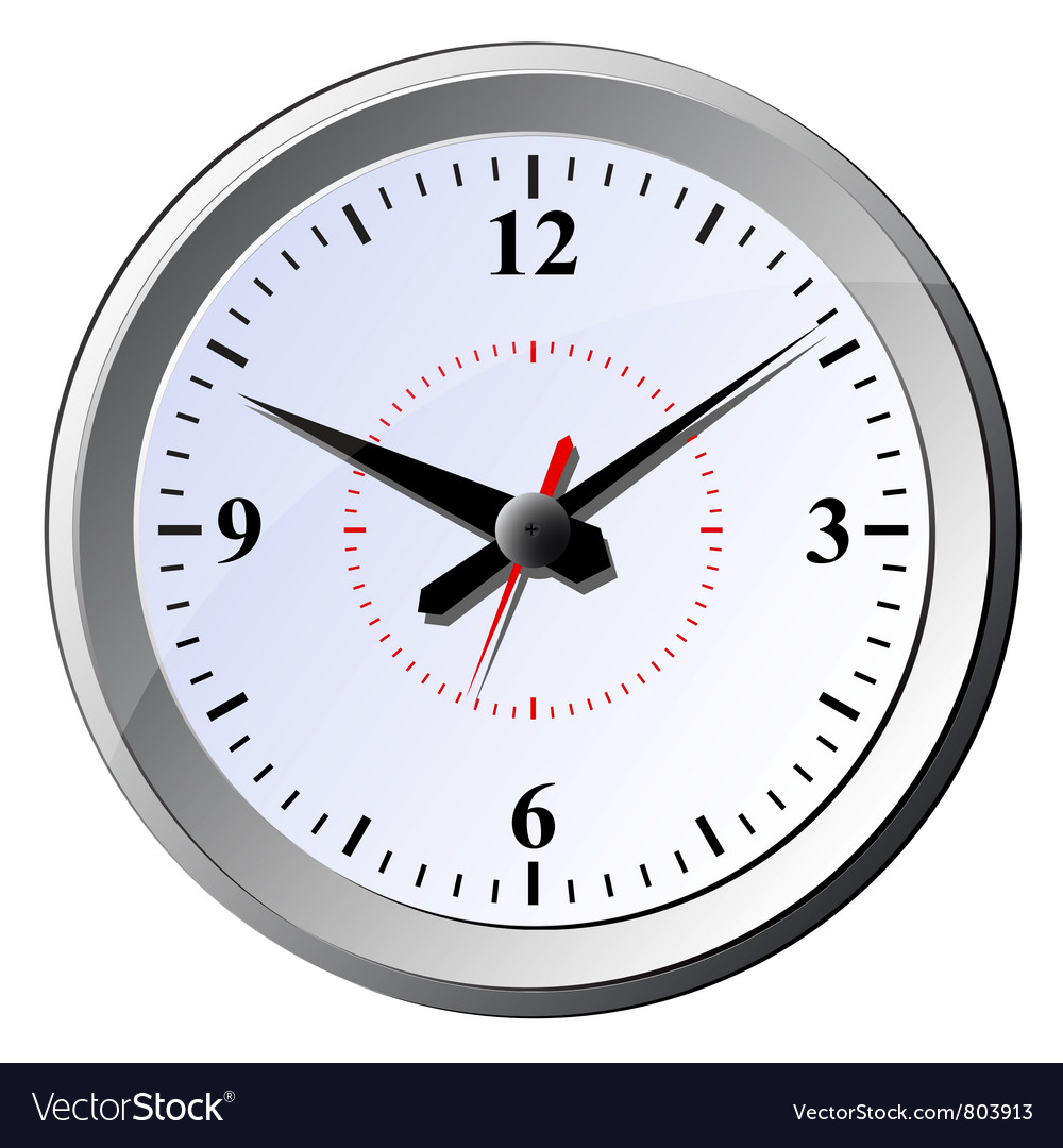 Wall clock Royalty Free Vector Image - VectorStock