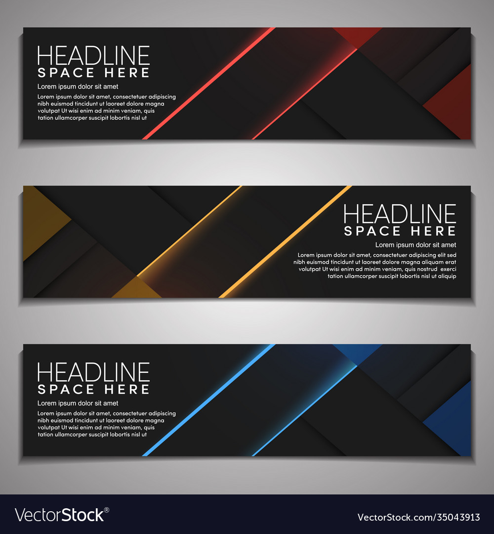 Web Banner Label Background Modern Company Vector Image