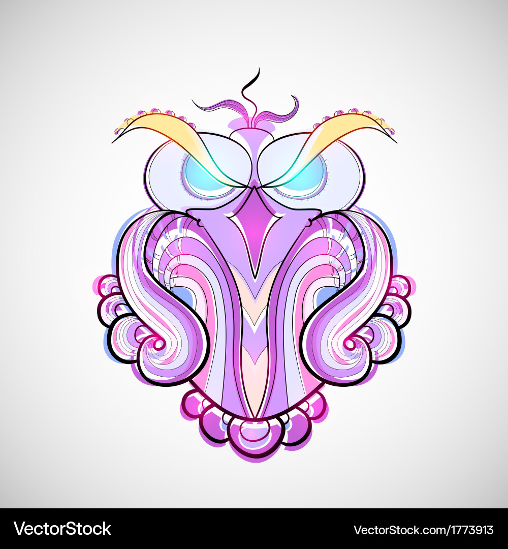 Wild predatory owl Royalty Free Vector Image - VectorStock
